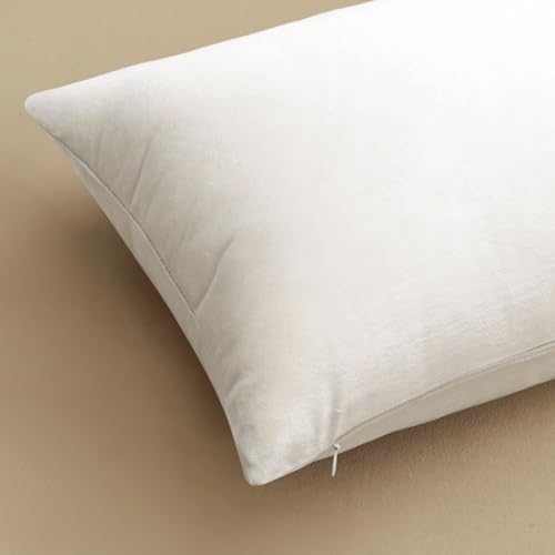 MIULEE 26x26 Inch Pack of 2 Euro Velvet Throw Pillow Covers Pure White - Image 6