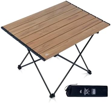 iClimb Ultralight Compact Camping Folding Table (Nature - L) by iClimb