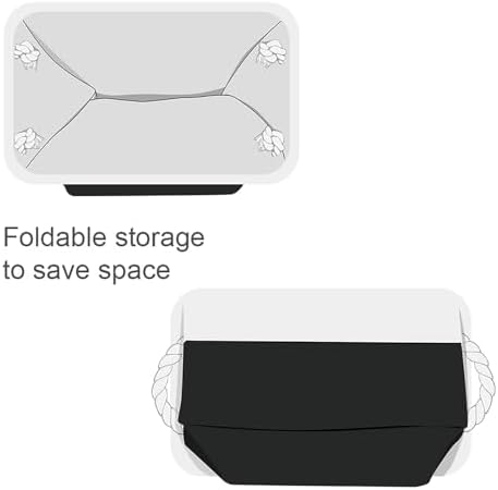 TheWarmHome Storage Bins for Shelves - 12x8x5.2 inch 1 Pack Storage Baskets for Gifts Empty for Closet Organizing Dog Gift Cloth Toy Cubes Box (White & Black) - Image 7