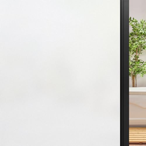 DOWELL Frosted Glass Window Privacy Film, Privacy Window Covering White by DOWELL