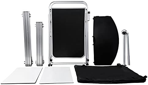 CampLand Folding Camping Kitchen Table with Windscreen,Portable Outdoor Cooking Station with Storage Cabinet & Side Tables Heavy Duty Camp Cook Station for Camping & BBQ (Black) - Image 5