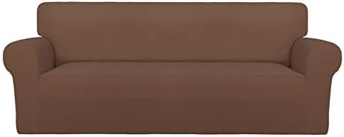 PureFit Stretch Couch Covers for Sofa Large Sofa Slipcovers Brown by PureFit