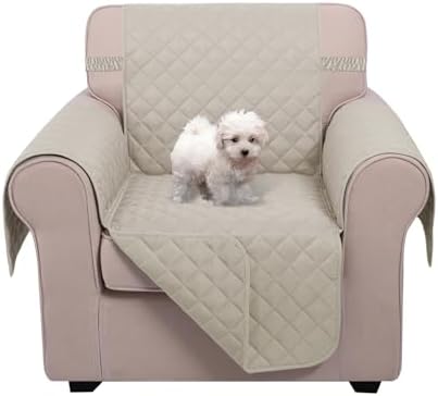 U-NICE HOME Reversible Recliner Chair Covers, Beige/Beige by U-NICEHOME
