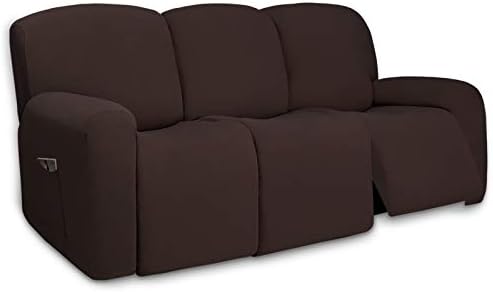PureFit Super Stretch 3 Seats Recliner Sofa Couch Cover with Pocket by PureFit