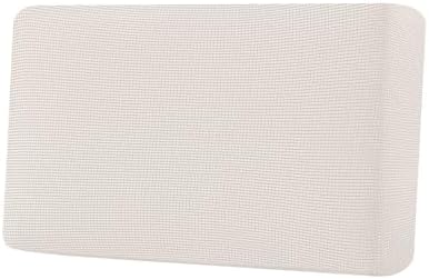 H.VERSAILTEX Super Stretch Individual Seat Cushion Covers Sofa Covers Couch Cushion Covers Slipcover Sets Thick Jacquard Textured Twill Fabric (1 Piece Loveseat Cushion Cover, Ivory) by HVERSAILTEX