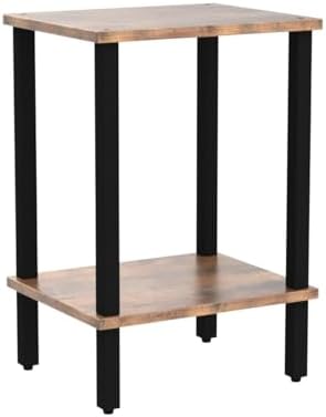TUTOTAK End Table, Set of 2, Side Table, Nightstand, 2-Tier Storage Shelf - Image 5