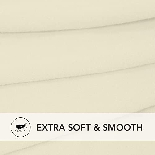PureFit Super Stretch Chair Covers Fleece Couch Covers for Sofa Ivory - Image 4