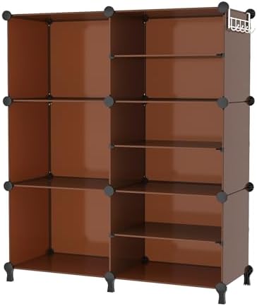 AWTATOS Closet Organizer 6 Cube Storage Shelves, Cocoa Brown by AWTATOS