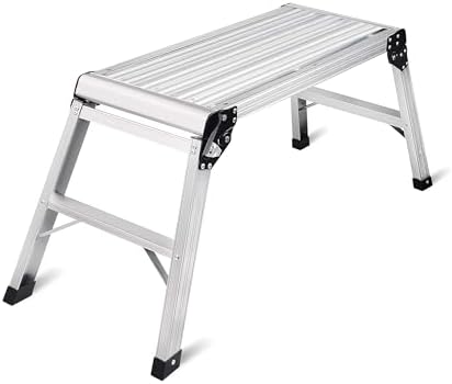 LEADALLWAY Aluminum Folding Work Platform Step Platform for Painting by LEADALLWAY