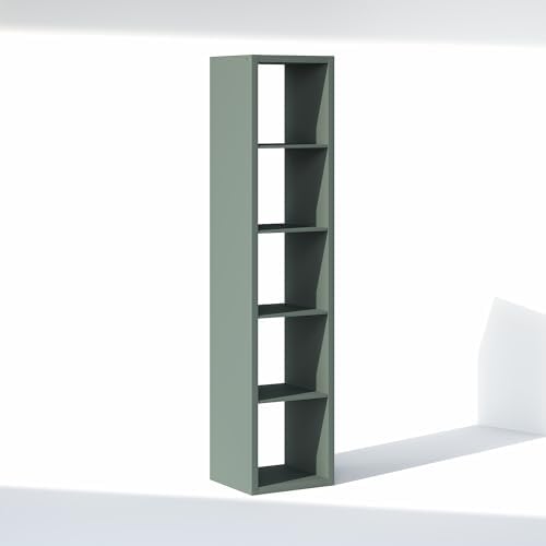 Furinno Cubic Extra Thick 5-Cube Closet Organizers and Storage, Sage Green - Image 7