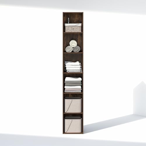 Furinno Cubicle 6-Tier Closet Organizers and Storage, Closet Organizer, Open Shelf Closet Storage, 21.1" W, for Wardrobe, Bedroom, Living Room, Amber Pine - Image 5