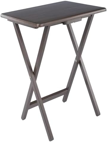 Winsome Alex Set of 2 Foldable Snack Tables, Oyster Gray - Image 6
