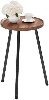 Small Couch Side Table, Drink Table, Mini Round End Table, Coffee Table, Snack Table for Small Spaces, Living Room, Bedroom, Sofa LET520DR - Image 6