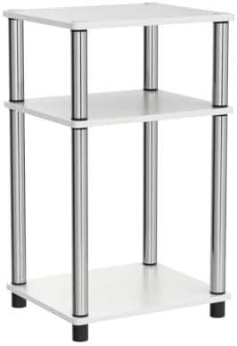 Furinno JUST Toolless 3-Tier Side Table Set of 2, Open Shelf, White Oak - Image 4