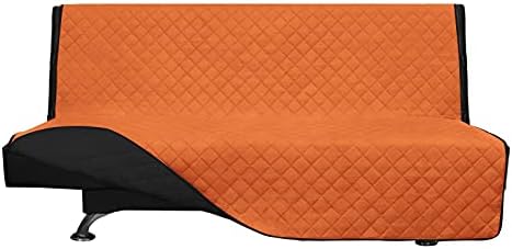 Easy-Going Reversible Couch Cover, Large Futon Sofa, Orange/Black by Easy-Going