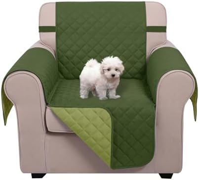 U-NICE HOME Reversible Oversized 28''Chair Covers, Huntergreen/Sage by U-NICEHOME