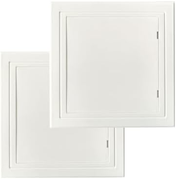 Fengze 4.7 x 4.7 Inch White ABS Plastic Access Panel - Pack of 2, Small Size Access Door for Ceiling,Wall (120x120mm) by buyFengze