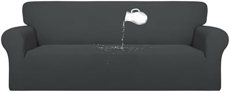 PureFit Waterproof Couch Cover Slipcovers for Couches and Sofas, Dark Gray by PureFit