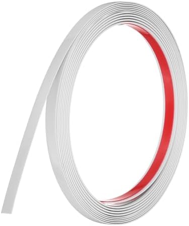 uxcell Beige Peel and Stick Molding Trim, 0.4 Inch x 9.8 ft Self-Adhesive Mirror Tape, Flexible PVC Border Strip for Wall Decoration Tile Edge Ceiling Floor Frame Furniture Decoration by uxcell