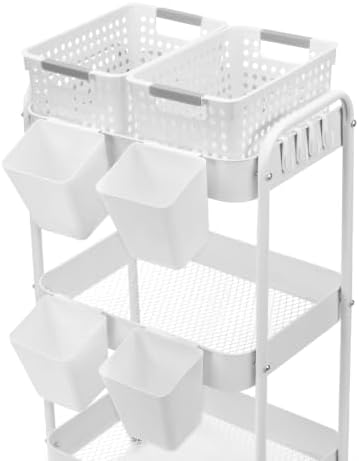 10pcs Rolling Cart Accessories, Storage Bins and Hanging Baskets by Ufriandz