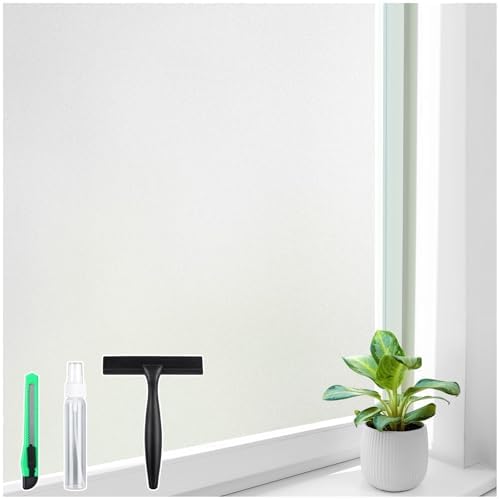 Homein Frosted Glass Window Privacy Film with Tools, Static Cling, Pure by Homein