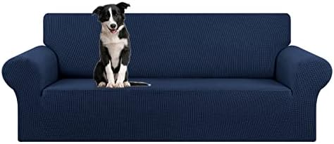 KEKUOU Stretch Oversized Couch Covers for Sofa Slipcover,Navy Blue by KEKUOU