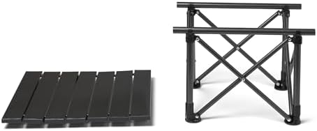 Amazon Basics Folding Camping Table, Made of Alloy Steel and Aluminum, Small, 15.7 x 16.1 x 11 Inches, 4.4 lbs, Black - Image 4