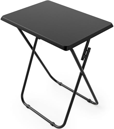 HUANUO Folding TV Tray with No Assembly Required, Black by HUANUO