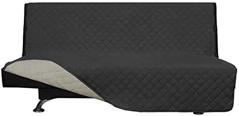 Easy-Going Reversible Couch Cover, Large Futon Sofa, Darkgray/Beige by Easy-Going
