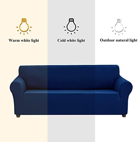Joccun Classic Blue Waterproof Polyester Spandex Sofa Cover with Elastic Bottom - Image 3