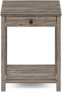 Furinno Classic Side Table with Drawer, 1 Pack, Rustic Oak - Image 7