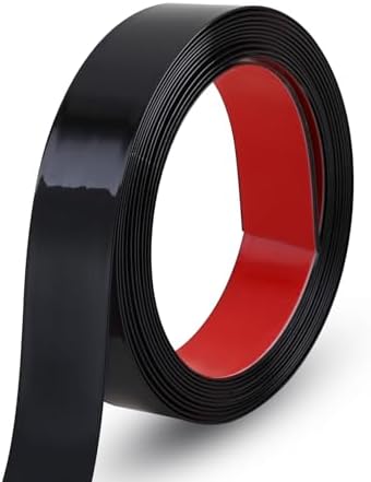 Gaahing 196.8" x 1.5" Brushed Black Molding & Wall Trim, Flexible Peel and Stick Decorative Strip for Tile, Mirror, Ceiling, Floor, Panel, Cabinet by Getallthemoldingtrimsyoulike