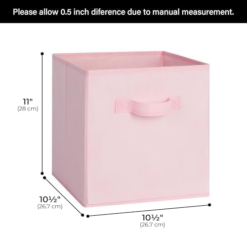Cupic Cupid 6-Pack 11x11 Storage Cubes, Cube Storage Organizer, Pink - Image 4