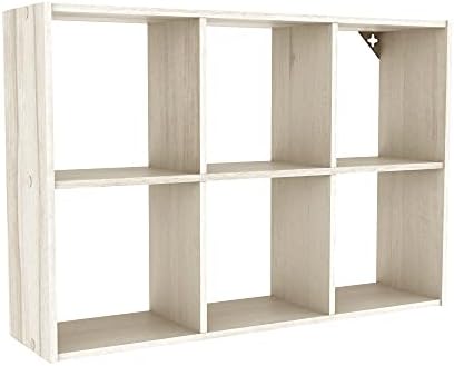 ClosetMaid 5430 Mini 6-Cube Desktop or Wall Mount Organizer, Bleached Walnut by Unknown