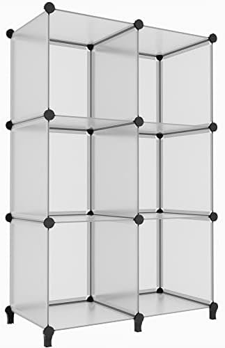 HOMIDEC 6 Light Grey Cube Storage Organizer, Modular Storage Shelf with Hammer, Cube Storage Bin Cabinet Closet Bookshelf for Living Room, Bedroom, Office, Each Cubes Size 11.8 x 11.8 inch by DecorateYourHome