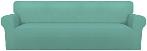 PureFit Stretch Couch Covers for Sofa 4 Seater Slipcovers Cyan by PureFit