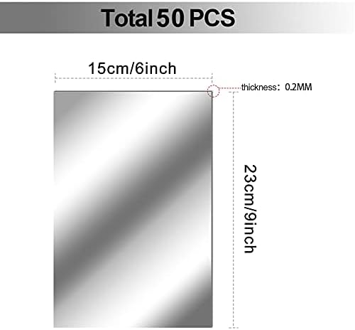 Zonon Flexible Mirror Sheets Self Adhesive Non Glass Mirror Tiles Stickers for Home Wall Decor(50 Pieces,6 x 9 Inches) - Image 4