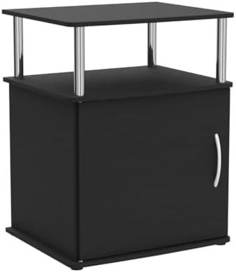 Furinno Jaya 2-Tier Side Table Set of 2, with Door Cabinet, Americano - Image 4
