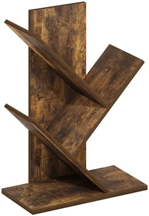 Furinno Tree Book Shelf, 3-Tier Bookshelf with Angled Open Shelf, Tree Bookcase for Room Decor, 8.4 x 15.7 x 21.3, for Organization and Storage, for Living Room, Bedroom, Home Office, Amber Pine - Image 4