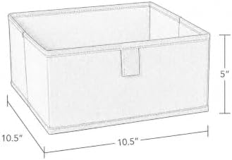 RiverRidge Folding Storage Bins - 2-pack of 5in Tall Black Cubes - Image 5