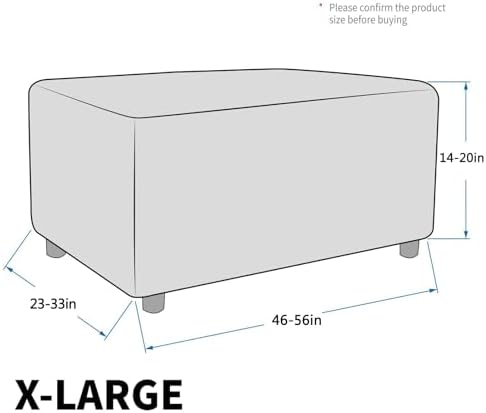 MAXIJIN Velvet Ottoman Slipcover Oversized Stretch Square Rectangle Footstool Slipcover Folding Storage Ottoman Covers for Living Room with Elastic Bottom (Ottoman X-Large, White) - Image 3