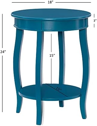 Powell Furniture Powell Teal Round Shelf Table - Image 3