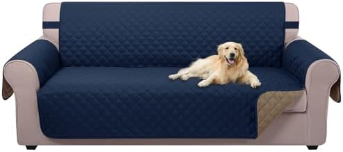 U-NICE HOME Large Sofa Cover Reversible Couch Cover for Dogs, Navy/Taupe by U-NICEHOME