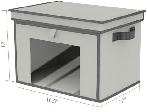 Univivi Front Opening Storage Bins with Lids for Home, Gray, 4 Pack - Image 6