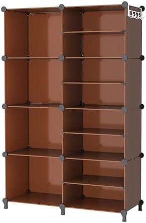 AWTATOS Closet Organizer 8 Cube Storage Shelves, Cocoa Brown by AWTATOS