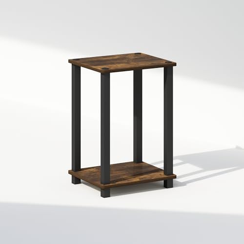 Furinno Simplistic Toolless 2-Tier Compact Night Stand, Amber Pine - Image 5