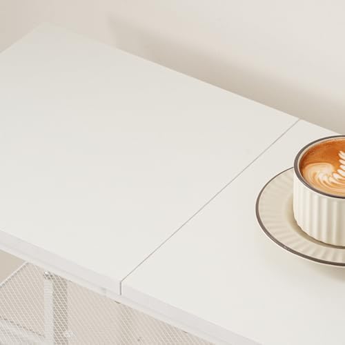 HOOBRO End Table, 3-Tier Narrow Side Table, Nightstand with 2 Flat or Slant Adjustable Shelves for Small Spaces, Hallway, Living Room, Bedroom, Sturdy, Easy Assembly, White WT23BZ01G1 - Image 7