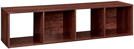 ClosetMaid Cubeicals 4 Cube Storage Shelf Organizer Bookshelf, Stackable, Vertical or Horizontal, Easy Assembly, Wood, Dark Cherry Finish - Image 4
