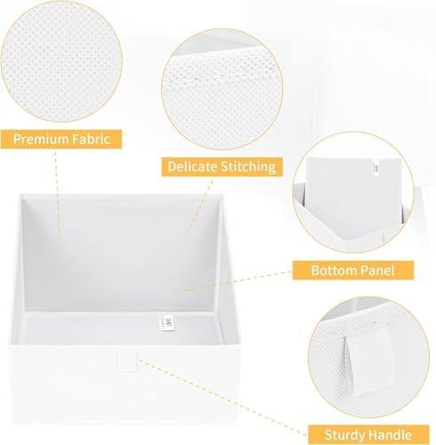 DIMJ Closet Storage Bins 8 Pack - Fabric Trapezoid Closet Organizer Bin, Foldable Storage Baskets for Shelves, Shelf Organizer, Clothing Storage Box for Toys, Books, Towel, Clothes - Image 5