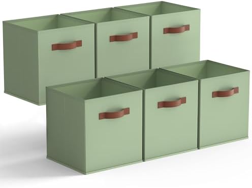 GRANNY SAYS 13 Inch Storage Cube Organizers, Sage Green, 6-Pack by GRANNYSAYS
